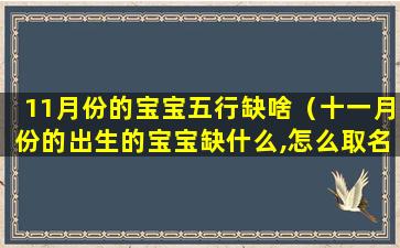 11月份的宝宝五行缺啥（十一月份的出生的宝宝缺什么,怎么取名）