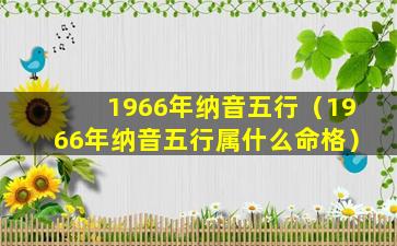 1966年纳音五行（1966年纳音五行属什么命格）