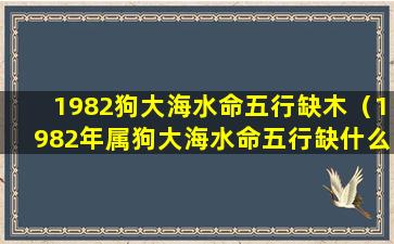 1982狗大海水命五行缺木（1982年属狗大海水命五行缺什么）