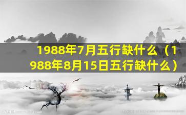 1988年7月五行缺什么（1988年8月15日五行缺什么）