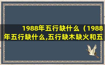 1988年五行缺什么（1988年五行缺什么,五行缺木缺火和五行缺金取水）