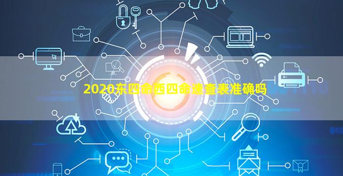 2020东四命西四命速查表准确吗