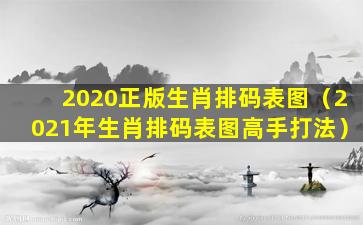 2020正版生肖排码表图（2021年生肖排码表图高手打法）