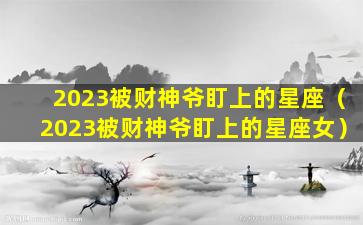 2023被财神爷盯上的星座（2023被财神爷盯上的星座女）