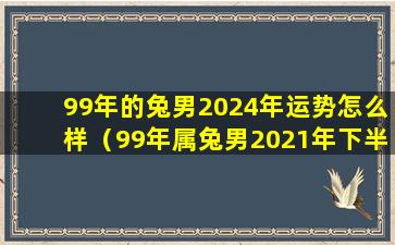 99年的兔男2024年运势怎么样（99年属兔男2021年下半年运势咋样）