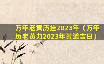 万年老黄历挂2023年（万年历老黄力2023年黄道吉日）