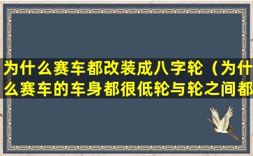 为什么赛车都改装成八字轮（为什么赛车的车身都很低轮与轮之间都很宽）