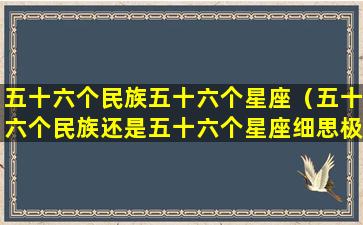 五十六个民族五十六个星座（五十六个民族还是五十六个星座细思极恐）