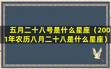 五月二十八号是什么星座（2001年农历八月二十八是什么星座）