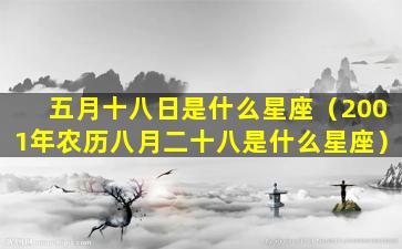 五月十八日是什么星座（2001年农历八月二十八是什么星座）