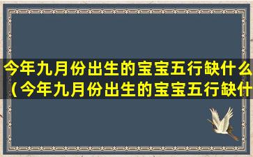 今年九月份出生的宝宝五行缺什么（今年九月份出生的宝宝五行缺什么属性）