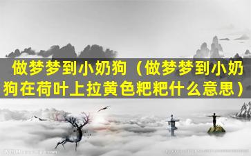 做梦梦到小奶狗（做梦梦到小奶狗在荷叶上拉黄色粑粑什么意思）