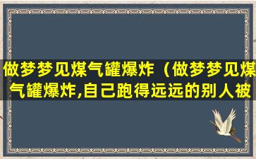 做梦梦见煤气罐爆炸（做梦梦见煤气罐爆炸,自己跑得远远的别人被炸了）