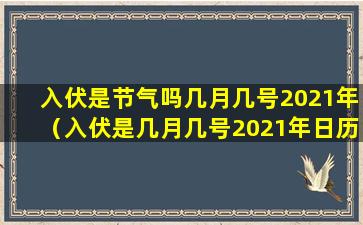 入伏是节气吗几月几号2021年（入伏是几月几号2021年日历）