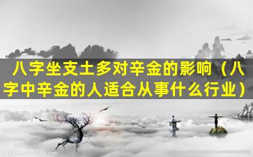 八字坐支土多对辛金的影响（八字中辛金的人适合从事什么行业）