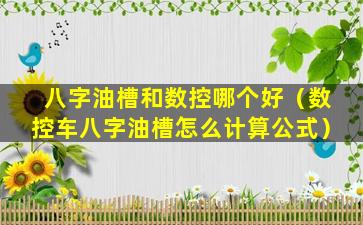 八字油槽和数控哪个好（数控车八字油槽怎么计算公式）