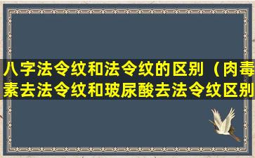 八字法令纹和法令纹的区别（肉毒素去法令纹和玻尿酸去法令纹区别）