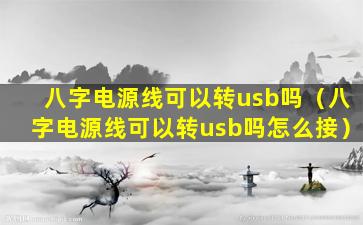 八字电源线可以转usb吗（八字电源线可以转usb吗怎么接）