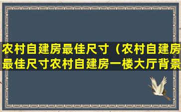 农村自建房最佳尺寸（农村自建房最佳尺寸农村自建房一楼大厅背景墙）