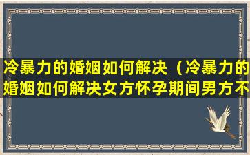 冷暴力的婚姻如何解决（冷暴力的婚姻如何解决女方怀孕期间男方不管不问）