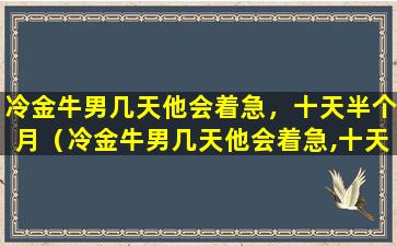 冷金牛男几天他会着急，十天半个月（冷金牛男几天他会着急,十天半个月）