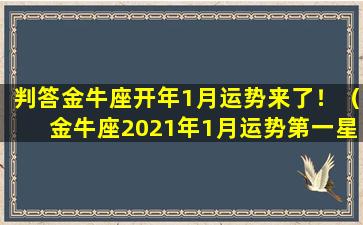 判答金牛座开年1月运势来了！（金牛座2021年1月运势第一星座网）