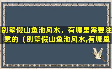 别墅假山鱼池风水，有哪里需要注意的（别墅假山鱼池风水,有哪里需要注意的问题）