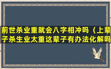 前世杀业重就会八字相冲吗（上辈子杀生业太重这辈子有办法化解吗）