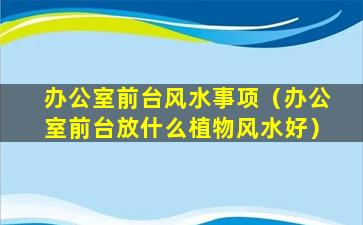 办公室前台风水事项（办公室前台放什么植物风水好）