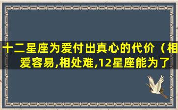 十二星座为爱付出真心的代价（相爱容易,相处难,12星座能为了恋人妥协到什么程度）