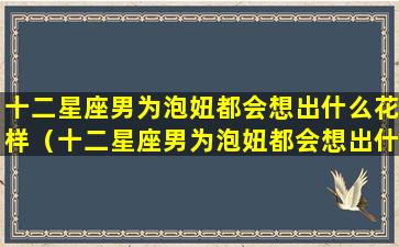 十二星座男为泡妞都会想出什么花样（十二星座男为泡妞都会想出什么花样呢）