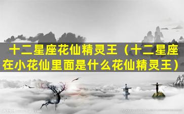 十二星座花仙精灵王（十二星座在小花仙里面是什么花仙精灵王）