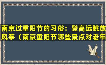 南京过重阳节的习俗：登高远眺放风筝（南京重阳节哪些景点对老年人免费2019）