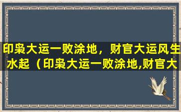 印枭大运一败涂地，财官大运风生水起（印枭大运一败涂地,财官大运风生水起）