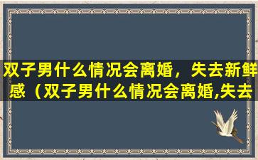 双子男什么情况会离婚，失去新鲜感（双子男什么情况会离婚,失去新鲜感）