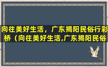 向往美好生活，广东揭阳民俗行彩桥（向往美好生活,广东揭阳民俗行彩桥）