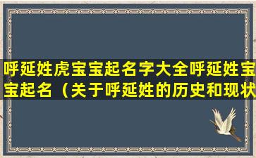 呼延姓虎宝宝起名字大全呼延姓宝宝起名（关于呼延姓的历史和现状的研究报告）