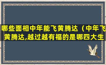 哪些面相中年能飞黄腾达（中年飞黄腾达,越过越有福的是哪四大生肖男）