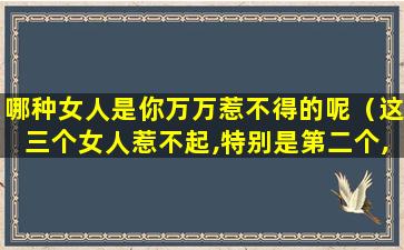 哪种女人是你万万惹不得的呢（这三个女人惹不起,特别是第二个,你也认识!）