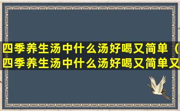 四季养生汤中什么汤好喝又简单（四季养生汤中什么汤好喝又简单又好喝）