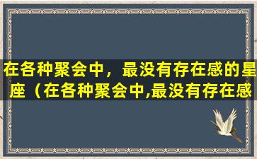 在各种聚会中，最没有存在感的星座（在各种聚会中,最没有存在感的星座是什么）