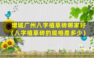 增城广州八字植草砖哪家好（八字植草砖的规格是多少）