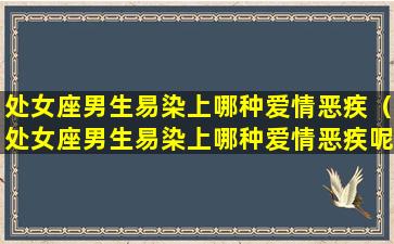 处女座男生易染上哪种爱情恶疾（处女座男生易染上哪种爱情恶疾呢）