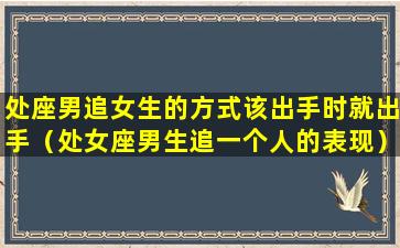 处座男追女生的方式该出手时就出手（处女座男生追一个人的表现）