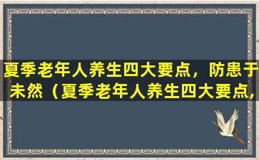 夏季老年人养生四大要点，防患于未然（夏季老年人养生四大要点,防患于未然）