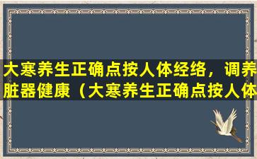 大寒养生正确点按人体经络，调养脏器健康（大寒养生正确点按人体经络,调养脏器健康）