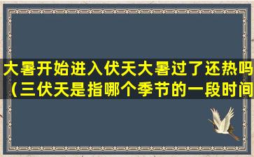 大暑开始进入伏天大暑过了还热吗（三伏天是指哪个季节的一段时间）