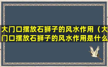 大门口摆放石狮子的风水作用（大门口摆放石狮子的风水作用是什么）