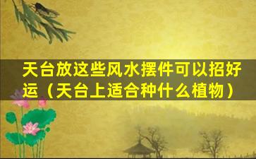 天台放这些风水摆件可以招好运（天台上适合种什么植物）