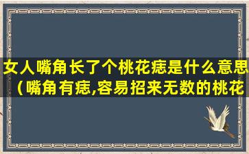 女人嘴角长了个桃花痣是什么意思（嘴角有痣,容易招来无数的桃花,有相当高的人气）